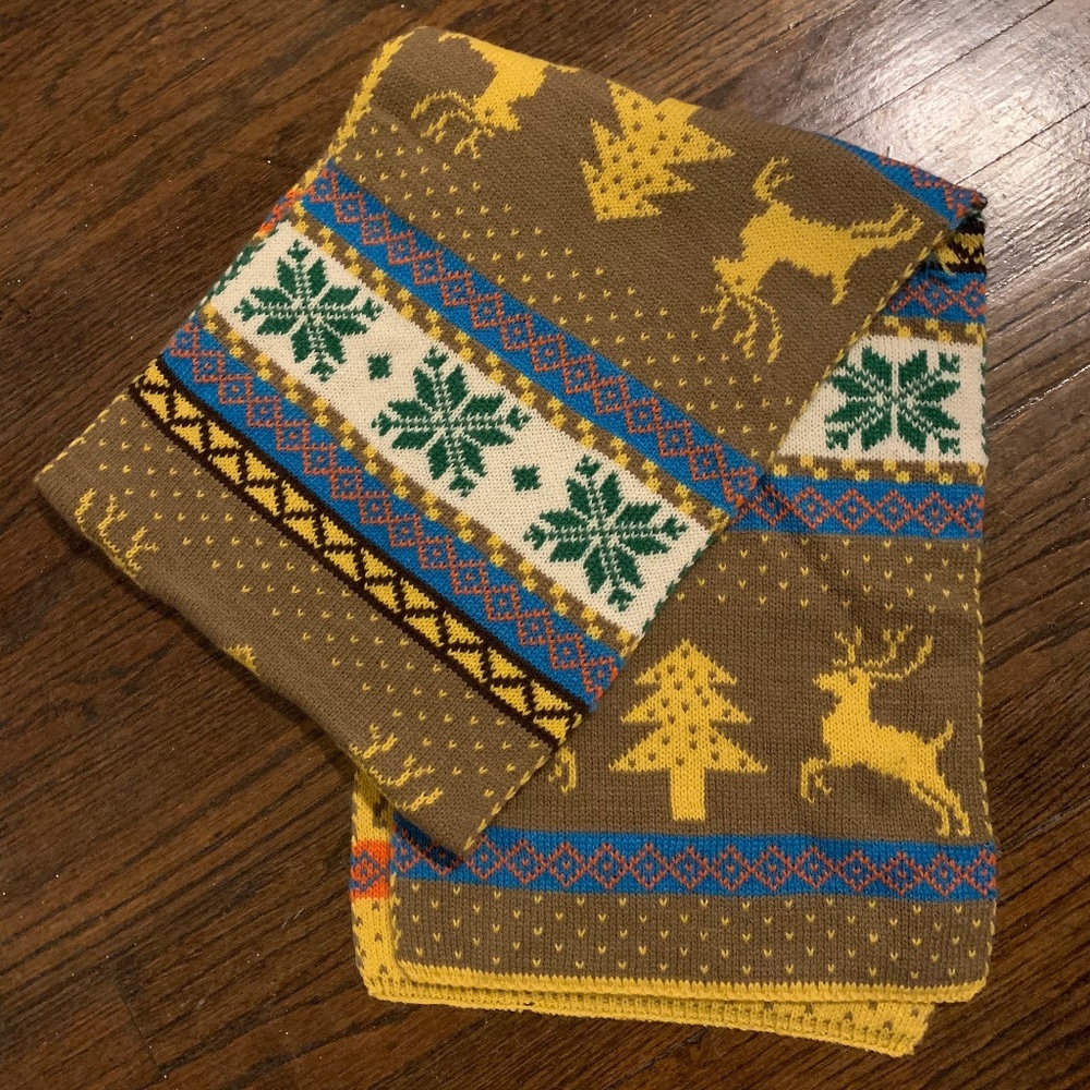 Fair Isle Knitted Scarf